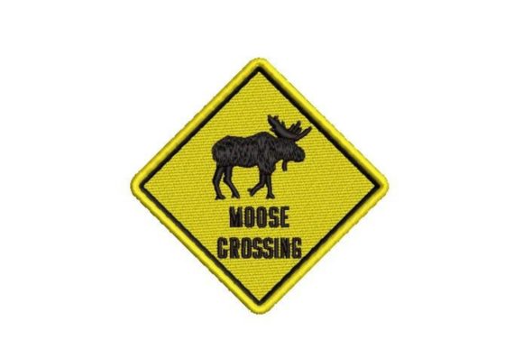 Moose Crossing Sign: A Wild Accent for Boutique Apparel