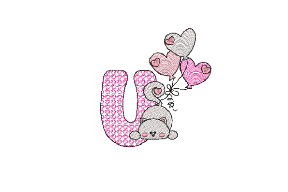 Review: Letter U Cat Sketch for Boutique Sweatshirts